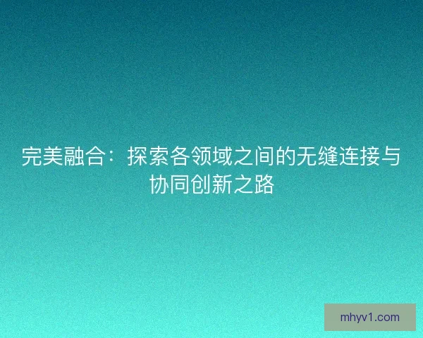 完美融合：探索各领域之间的无缝连接与协同创新之路